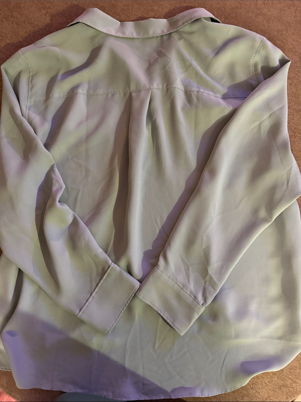 LOFT Light Aqua Women's Button Front Blouse - Picture 4 of 5